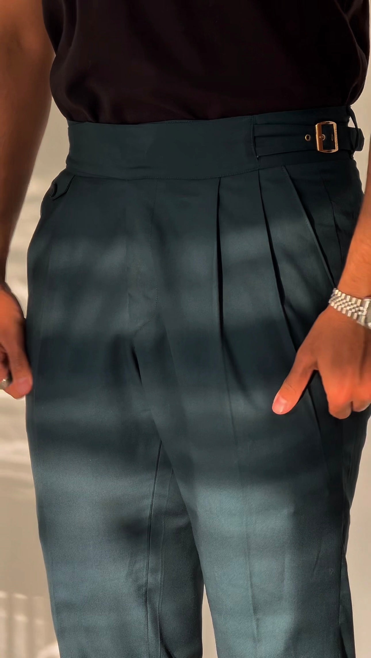 MALE GURKHA PANT : OLIVE GREEN