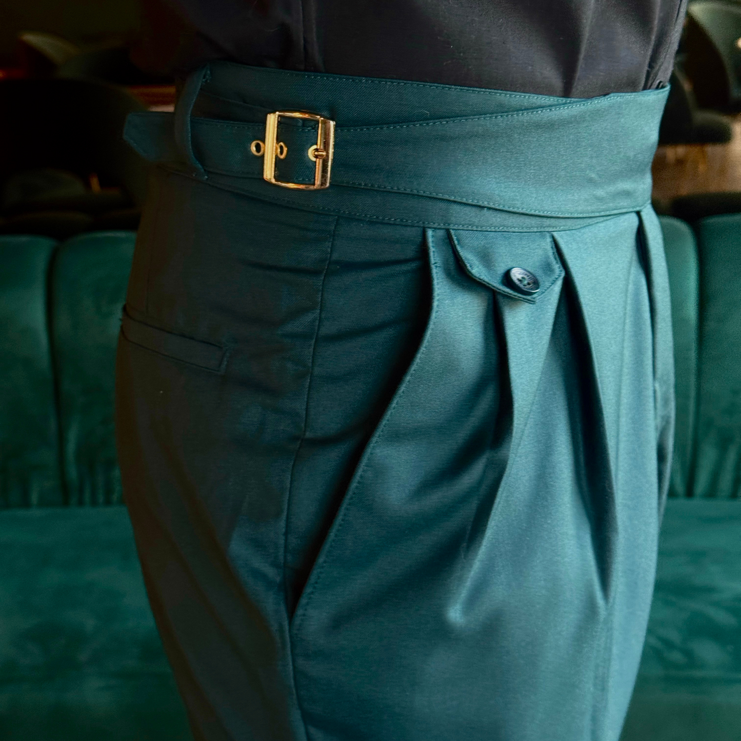 MALE GURKHA PANT : OLIVE GREEN