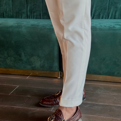 MALE GURKHA PANT : OFF-WHITE