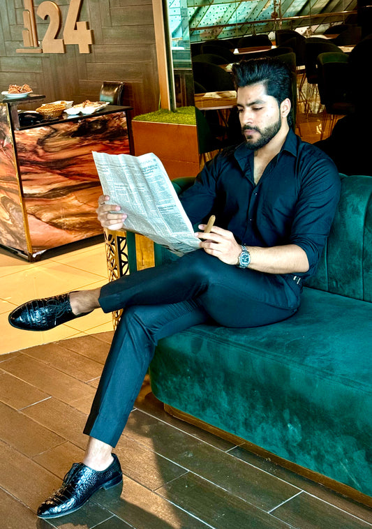 MALE GURKHA PANT : BLACK